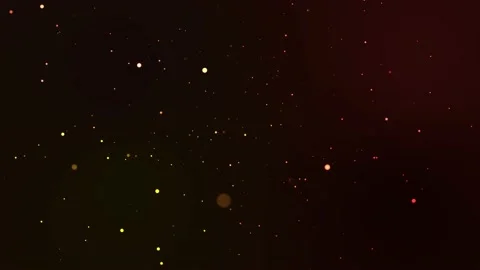 Blur and bokeh abstract motion glittering particles slow floating and dark red Video stock 138804033
