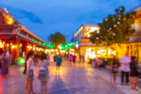Blur ASIATIQUE The Riverfront, a popular and famous attraction on the Chao Ph Stock Photos