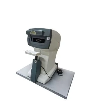 Blur Automatic refractometer,Closeup of modern auto refractometer in optica.. Stock Photos