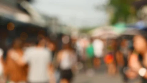 Blur background anonymous crowd Stock Footage 71484647