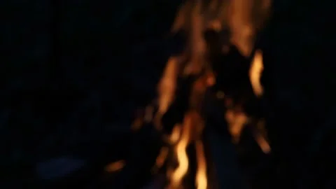 Blur background of bonfire at night Stock Footage 152463964