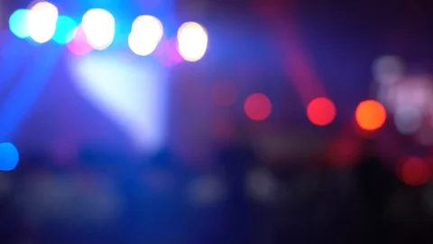 Blur background of Crowd People in the live show; abstract bokeh background Stock Footage 125399559