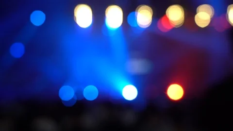 Blur background of Crowd People in the live show; abstract bokeh background Stock Footage 125399584
