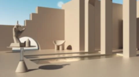 Blur background interior design, imaginary fictional architecture, dreamlike  Illustrazione stock