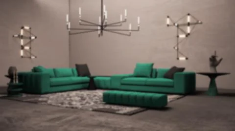 Blur background interior design, living room with concrete plaster wall and f Stock Illustration