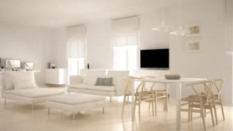 Blur background interior design, modern contemporary living room open space w Stock Illustration