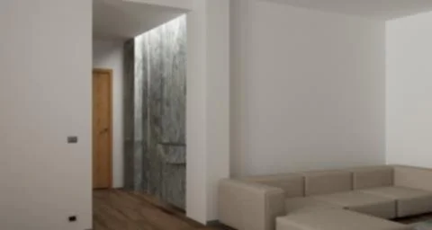 Blur background interior design, modern living room with parquet floor, marbl 库存插图