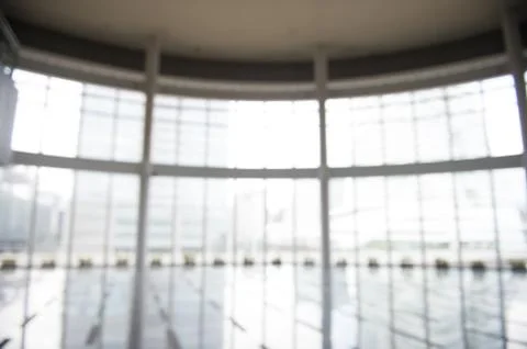 Blur background interior view looking out toward to empty office lobby Stock Photos