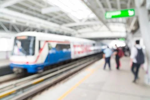 Blur Background of Skytrain Station Stock Photos