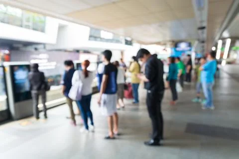 Blur Background of Skytrain Station Stock Photos