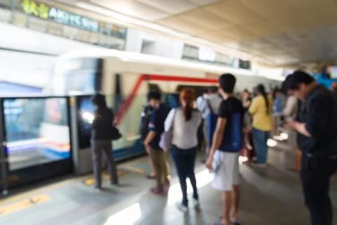 Blur Background of Skytrain Station Stock Photos