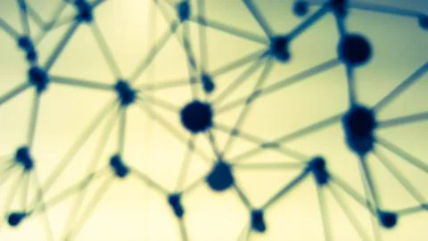 Blur background of sphere network connection. Foto stock