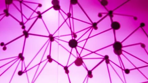 Blur background of sphere network connection. Stock Photos