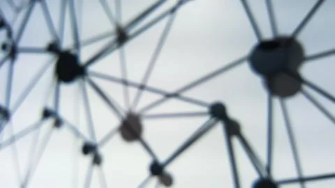 Blur background of sphere network connection. Stock Photos