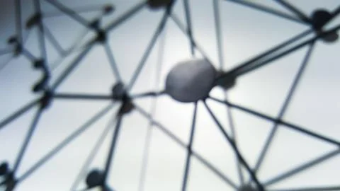 Blur background of sphere network connection. Stock Photos