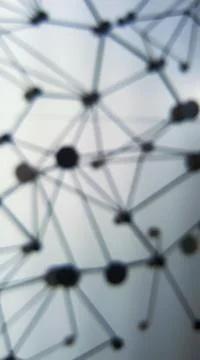 Blur background of sphere network connection. Foto stock