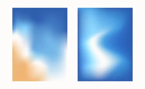Blur beach and sky gradient backgrounds. Grainy noise gradation blue and beige Stock Illustration
