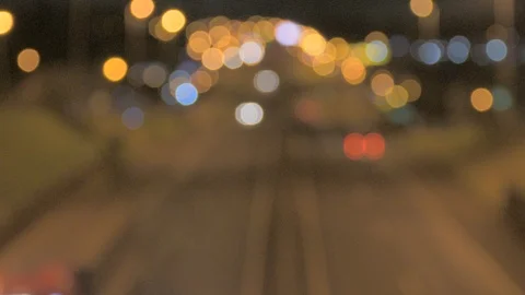Blur blurred lights traffic light night light night dark Stock Footage 102996429