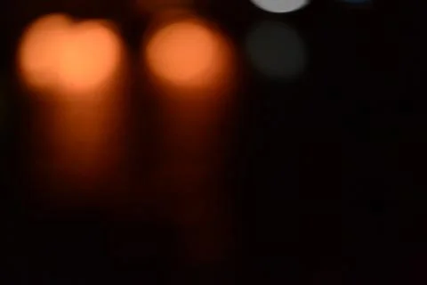 Blur bokeh. Blurry multicolor light from the lamp in the distance Stock Photos