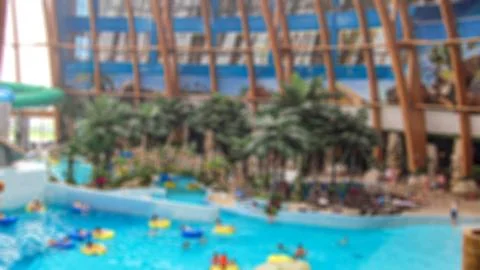 Blur with bokeh elements in a creative story on the theme of recreation in a Foto stock