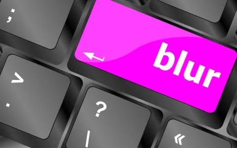 Blur button on computer pc keyboard key 스톡 일러스트