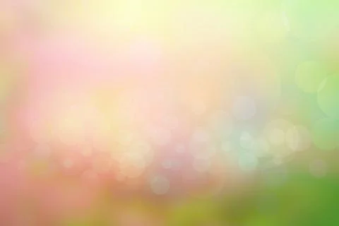 Blur circle bokeh green leaf background. Blurry yellow leaves ra Foto stock