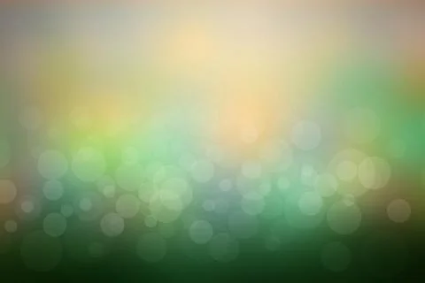 Blur circle bokeh green leaf background. Blurry yellow leaves rays light fl.. Foto stock