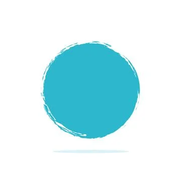 Blur circle brush stroke isolated on white background. Round grunge. Stock Illustration
