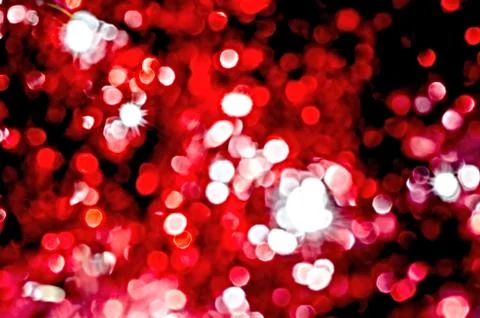 Blur circle red lights like abstract background. Stock Photos