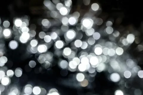 Blur circle silver lights like abstract background. Stock Photos