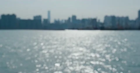Blur of city view at sunset time Stock Footage 132165121