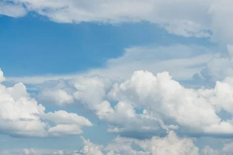 Blur clouds on the sky with sun light, Nature Stock Photos