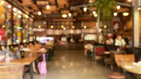 Blur coffee shop atmosphere  background. Stock Footage