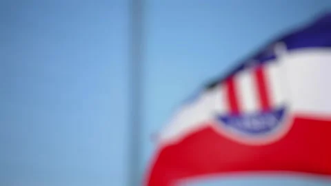 Blur, corner flag fluttering in the wind Stock Footage 268572787