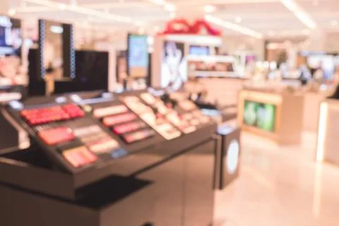 Blur of cosmetics store Stock Photos