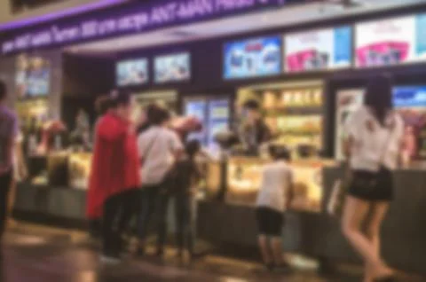 Blur counter popcorn Stock Photos