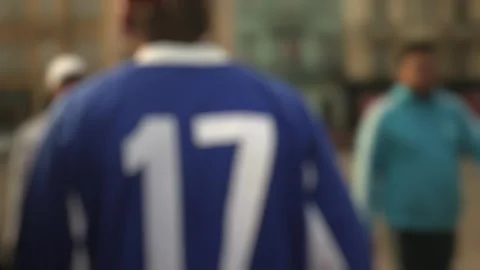 Blur, a crowd of people are arguing on the street Stock Footage 266697349