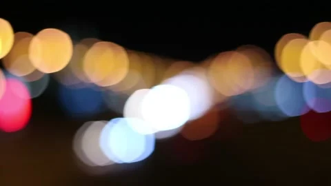 Blur effects from street night city. Abstract bokeh background. Stock Footage
