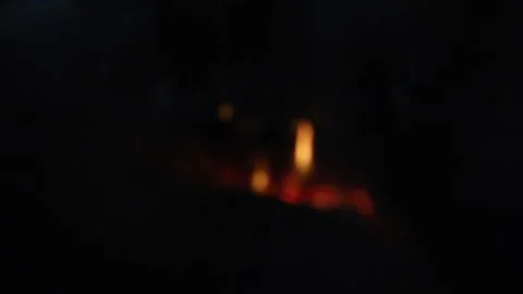 Blur fire in fireplace Stock-Footage 151590191