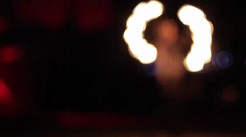 Blur fire on hands Stock Footage 30481697