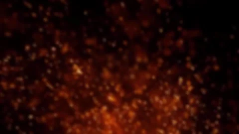 Blur Fire Particles over black background Stock Footage 255851268