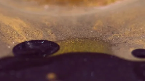 Blur flow glow fluid shiny oil drip ink water mix Stock Footage 318527180