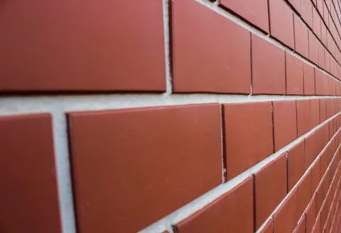 Blur on the foreground Abstract background, perspective of brick wall. 写真素材