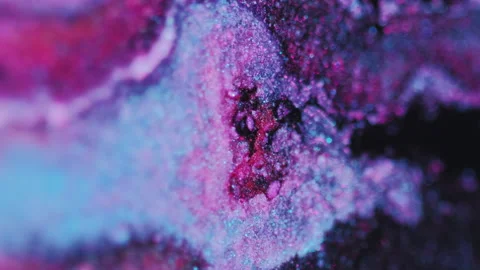 Blur glitter flow bokeh light texture purple paint Video stock 285368358
