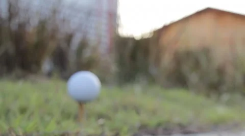 Blur golf in grass, video Stock Footage 45892868