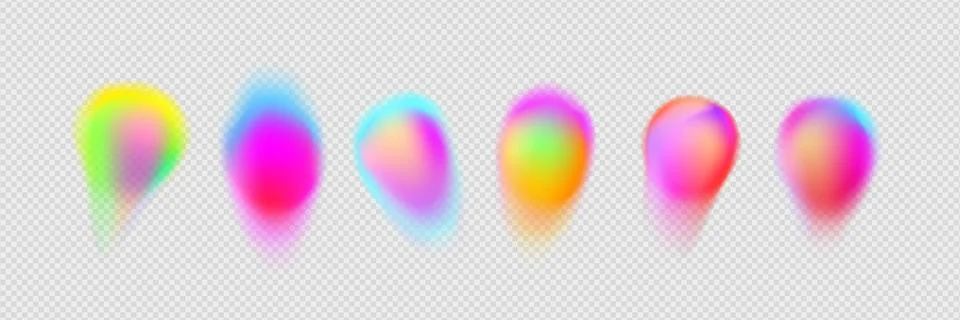 Blur gradient circle shape with gradation of color Illustrazione stock