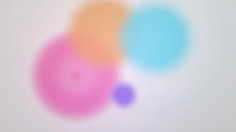 Blur gradient circles orbs floating and orbiting seamless loop animation Video stock 347088397