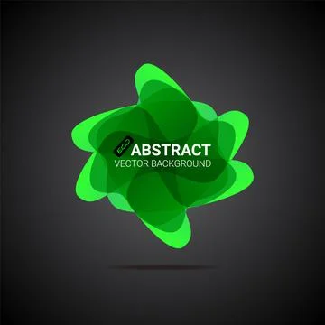 Blur gradient colors logo with soft transition effect. Abstract green fluid Stock Illustration