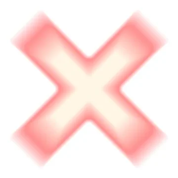 Blur gradient cross shape. Retro light geometric forms. Red icon isolated on Stock Illustration