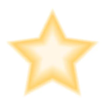 Blur gradient star shape. Y2k retro twinkle geometric forms. Colorful icon Stock Illustration